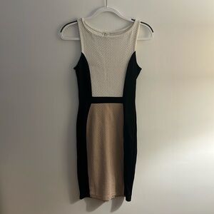 Form fitting dress with soft textured detail